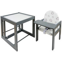 KOMBIHOCHSTUHL Grau  - Grau, Basics, Holz - My Baby Lou
