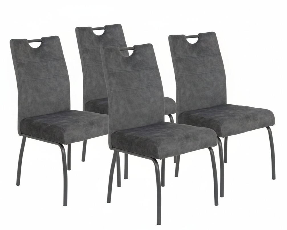 P & B Stuhl-Set Anthrazit 50x97x62 cm