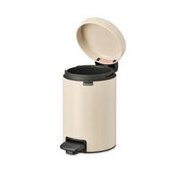 PEDÁLOS SZEMETES  - bézs/fekete, Basics, műanyag/fém (12l) - Brabantia