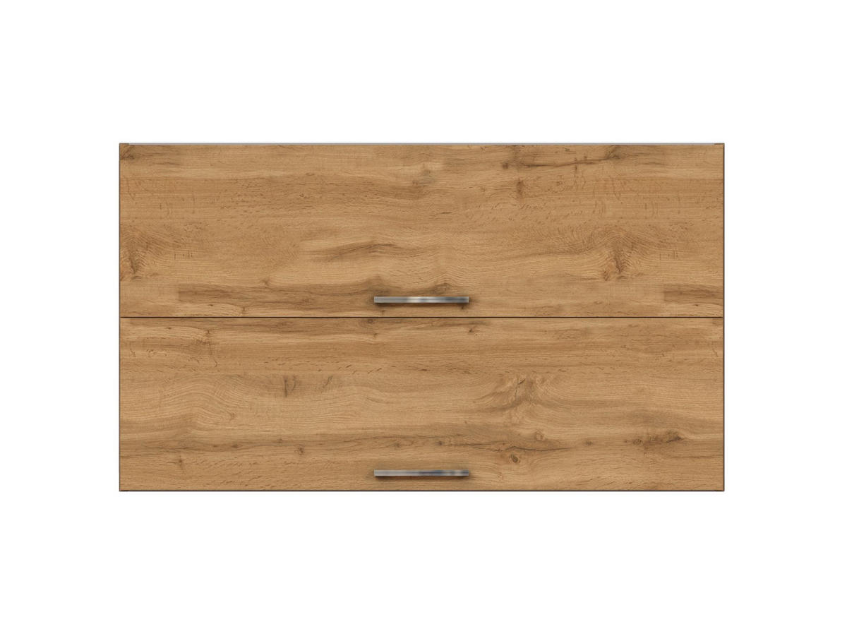 KÜCHENOBERSCHRANK 100/57/34 cm  in Eiche Wotan  - Chromfarben/Eiche Wotan, MODERN, Holzwerkstoff/Metall (100/57/34cm) - Held