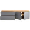 LOWBOARD  in 184/54/42 cm  - Schwarz/Graphitfarben, Design, Holzwerkstoff/Kunststoff (184/54/42cm) - Xora