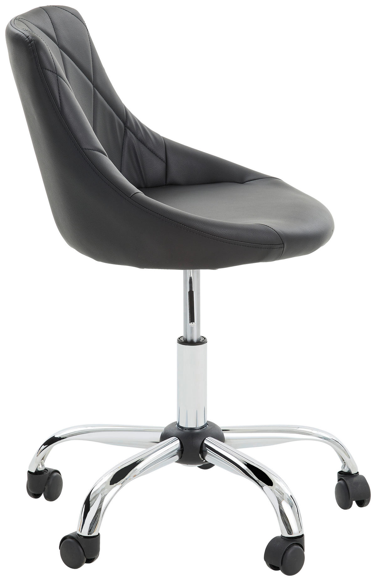 RADNA STOLICA ZA MLADE  crna, boja hroma   - boja hroma/srebrna, Konvencionalno, metal/tekstil (55/78-90/56cm) - Carryhome