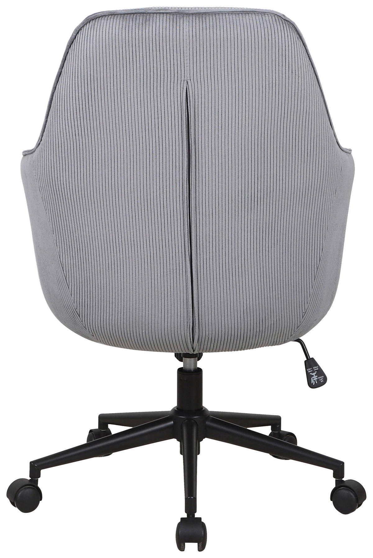 SCAUN ROTATIV  catifea raiată gri închis  - gri închis/negru, Design, plastic/metal (63/95/71cm) - Novel
