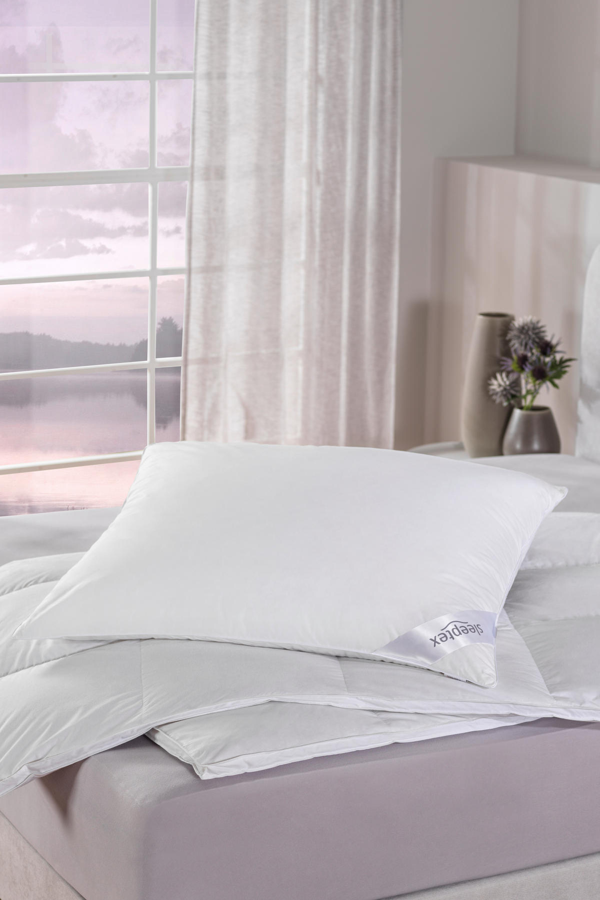 PERNĂ CU 3 CAMERE 70/90 cm   - alb, Basics, textil (70/90cm) - Sleeptex