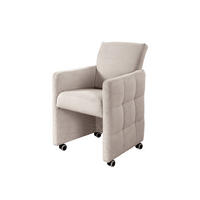 Scaun Cu Brațe din lemn, textil, material pe bază de lemn, bej - bej, Modern, plastic/lemn (64/90/72cm) - Livetastic