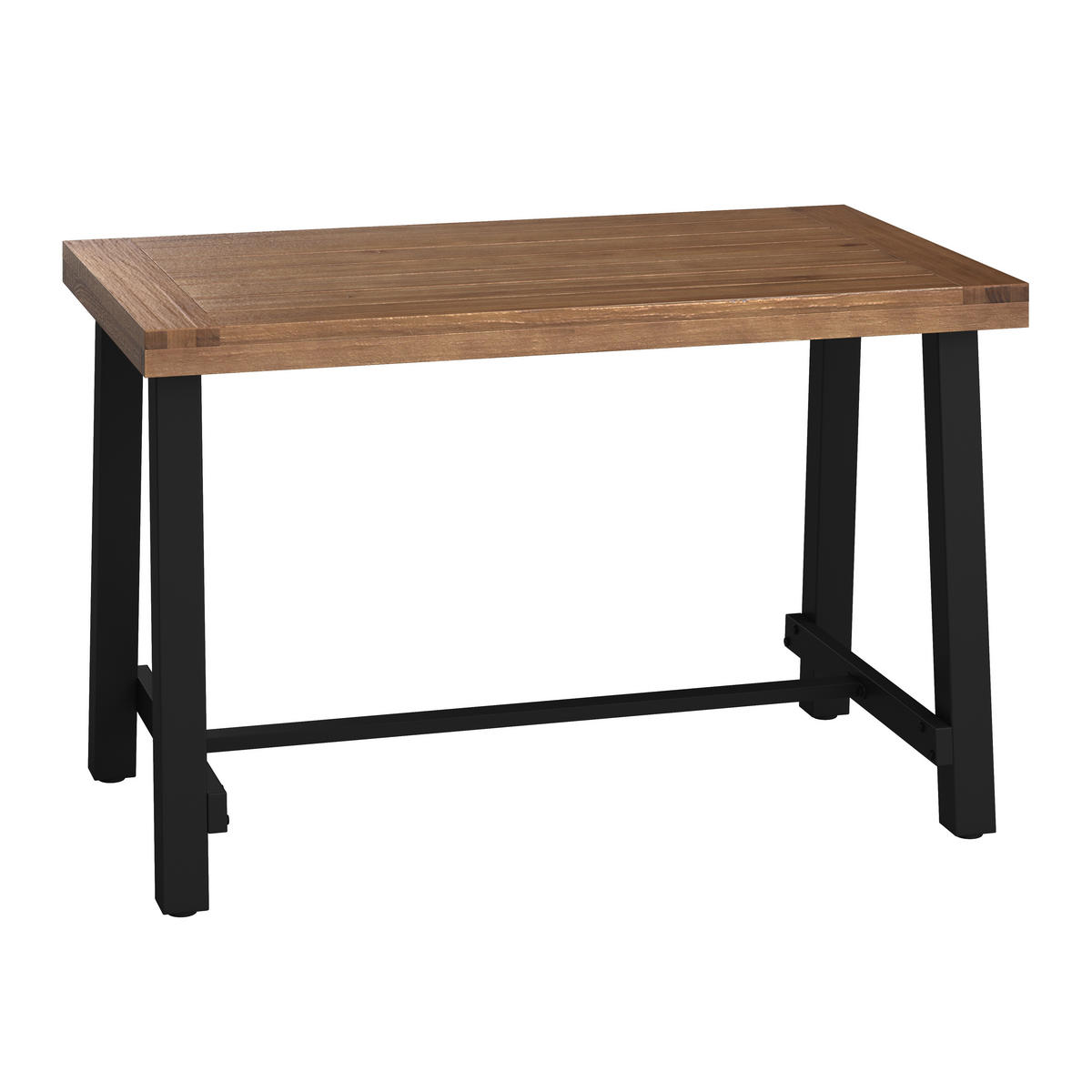 GARTENTISCH 120/70/76 cm Holz, Metall rechteckig  - Schwarz/Akaziefarben, Design, Holz/Metall (120/70/76cm) - Ambia Garden