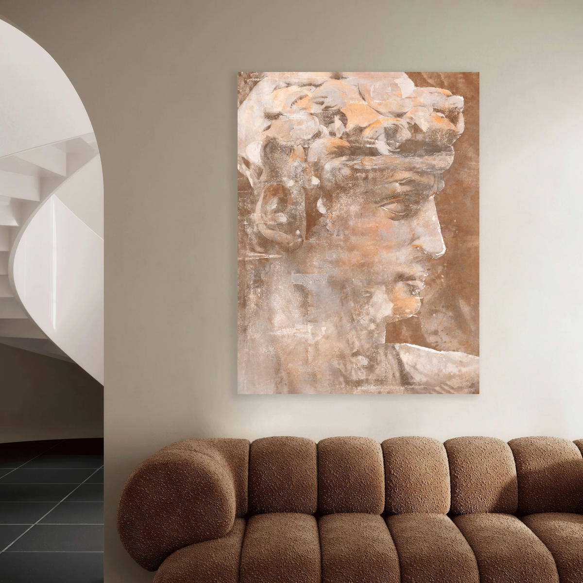 LEINWANDBILD 90/120 cm  - Rostfarben/Beige, Basics, Holz/Kunststoff (90/120cm) - Monee