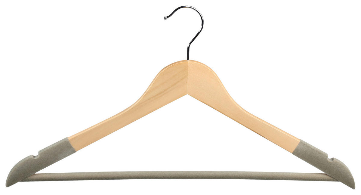 KLEIDERBÜGEL Holz  - Hellbraun/Grau, Basics, Holz (45/10/1.2cm) - Kesper