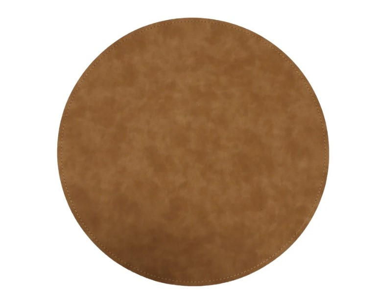 BORDSTABLETT textil läderimitation cognacfärgad 38 cm  - cognacfärgad, Basics, textil (38cm)