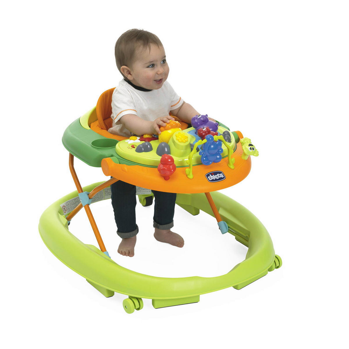 LAUFLERNWAGEN - Multicolor/Grün, Basics, Textil/Metall (47/45/81cm) - Chicco