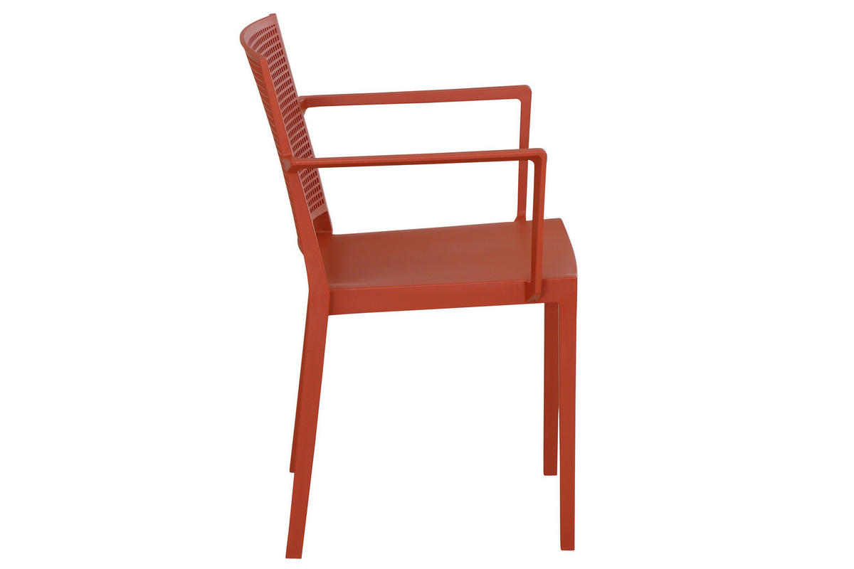 GARTENGARNITUR 3-teilig Stahl  - Anthrazit/Rot, Basics, Kunststoff/Metall (70/80/70cm) - Siena Garden
