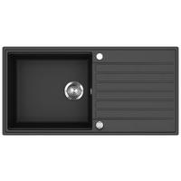 SPÜLE TILA103BL  - Schwarz, Basics, Stein (100/20/50cm) - Visiona
