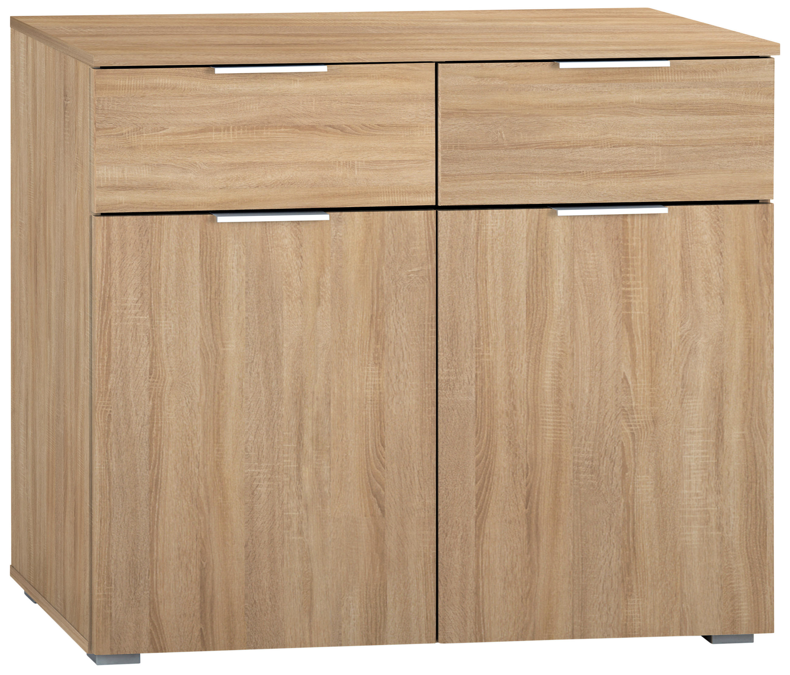 KOMMODE Rauch ALABAMA in 93/81/42 cm - Alufarben/Sonoma Eiche, MODERN, Holzwerkstoff (93/81/42cm) - Rauch Möbel