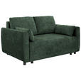 SCHLAFSOFA  in Chenille Waldgrün  - Waldgrün/Schwarz, KONVENTIONELL, Kunststoff/Textil (161/90/108cm) - Carryhome