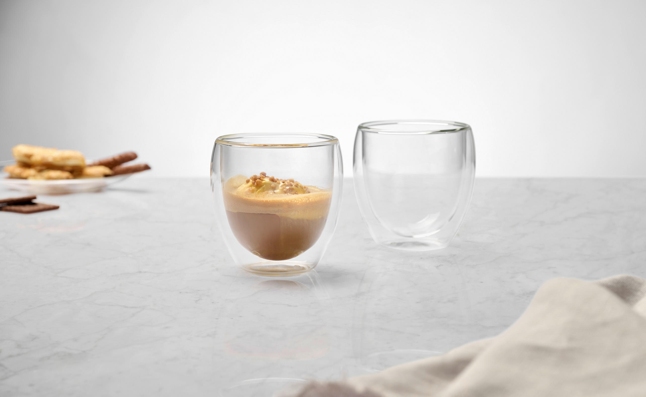 KAFFEEGLAS - Klar, KONVENTIONELL, Glas (8,8/8,9cm) - Novel