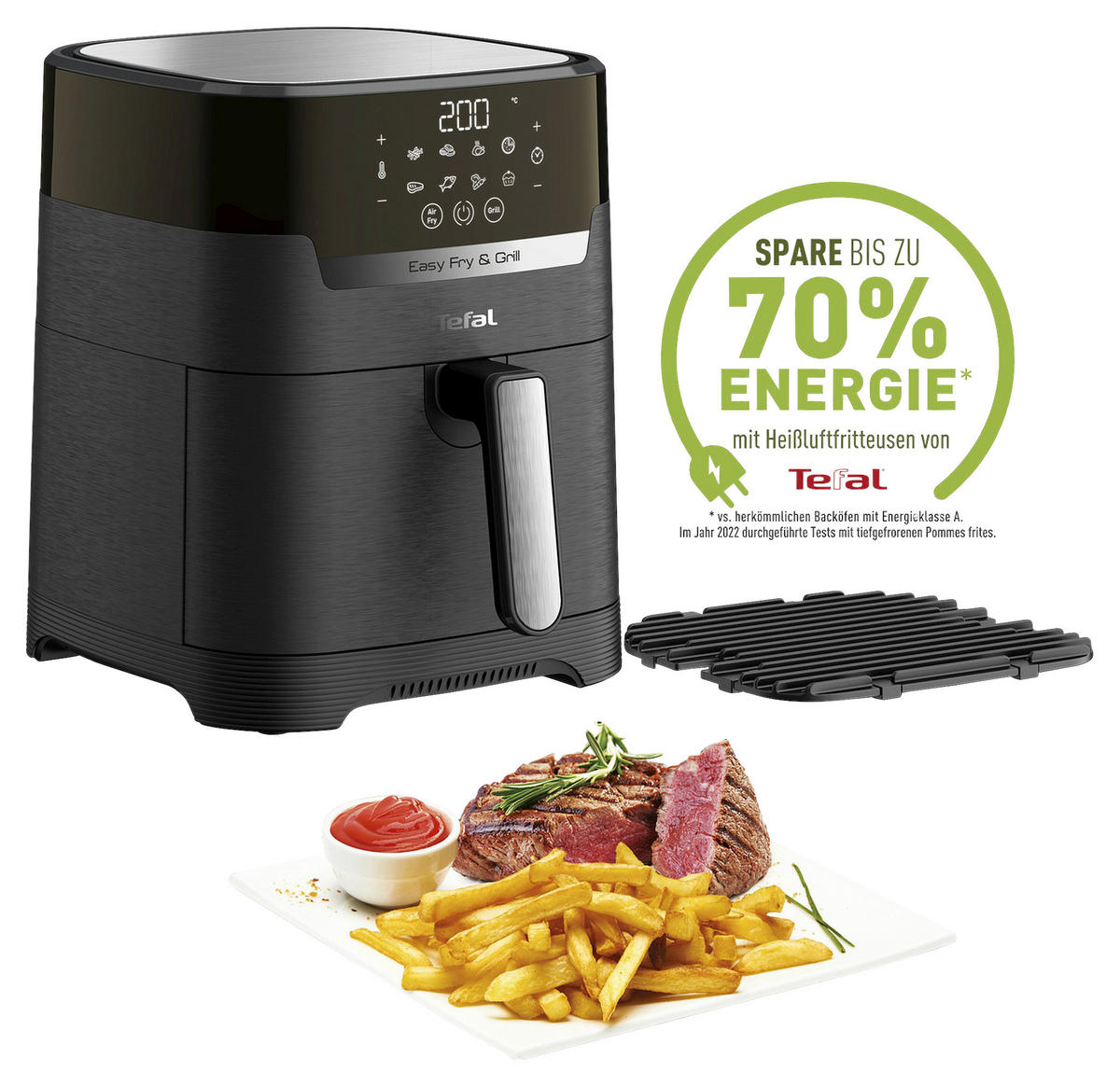 HEIßLUFTFRITTEUSE 4,2 L  - Schwarz, Basics, Kunststoff (4,2l) - Tefal