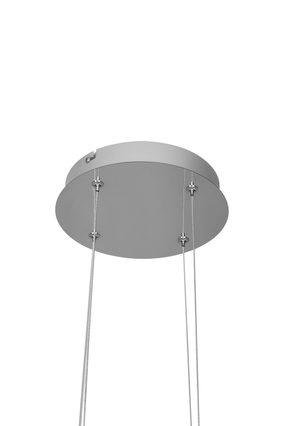 LED FÜGGŐLÁMPA 84,5/150 cm  - ezüst, Design, műanyag/fém (84,5/150cm) - Novel