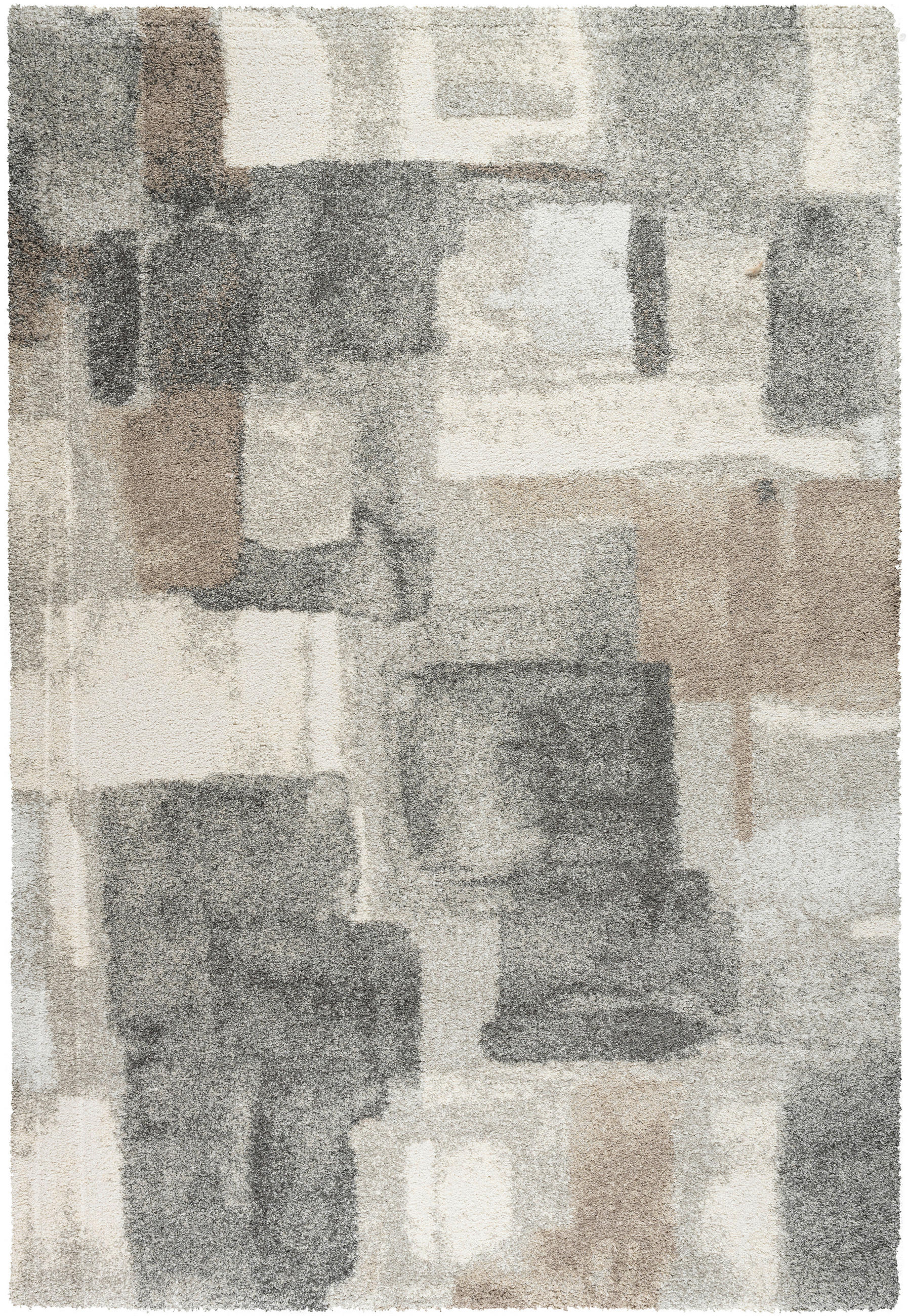 Novel Webteppich Mehari Anthrazit, Creme, Silber 133x195 cm