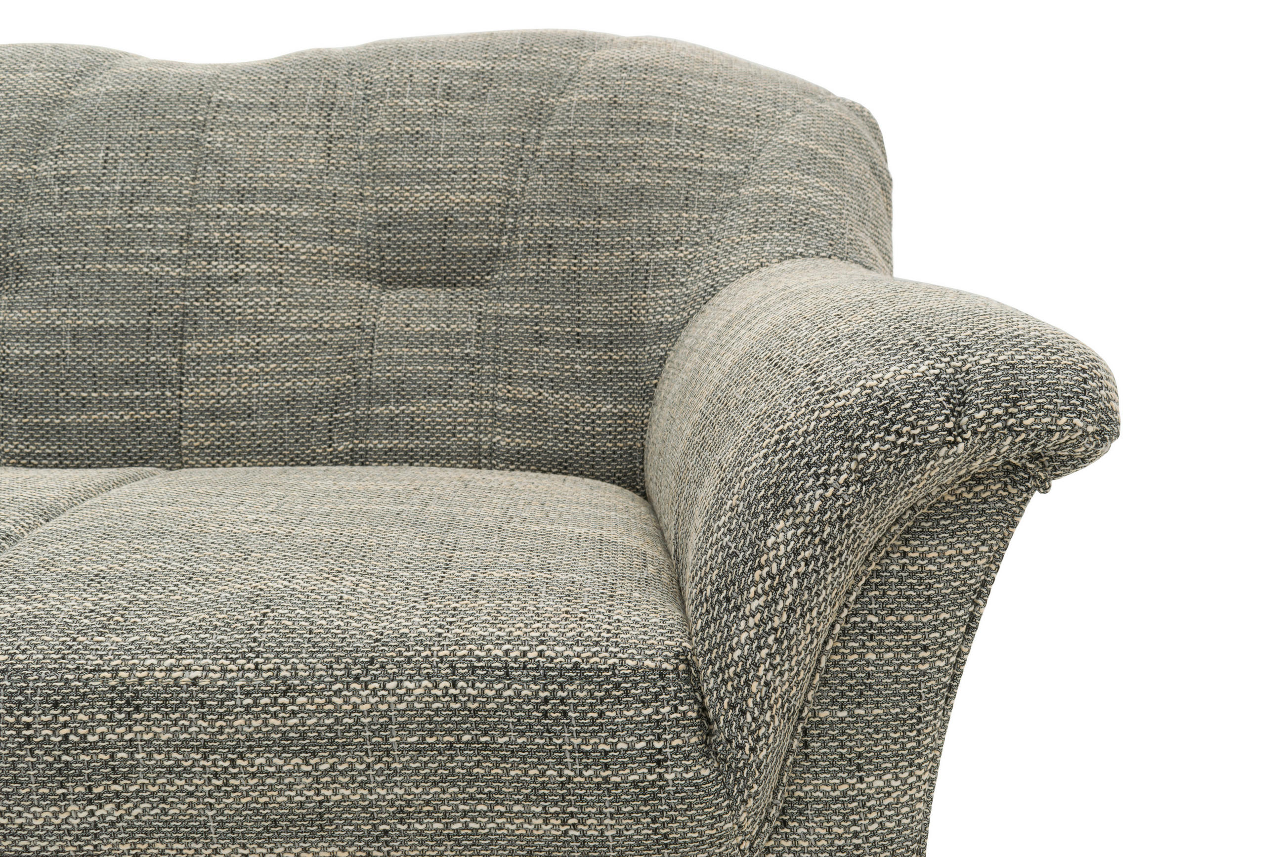 Thumbnail - Mid.you Ecksofa, Grau, Weiß, Textil, Uni, 4-Sitzer, L-Form, 243x180 cm, Made in EU, FSC Mix, Rücken echt, Wohnzimmer, So...