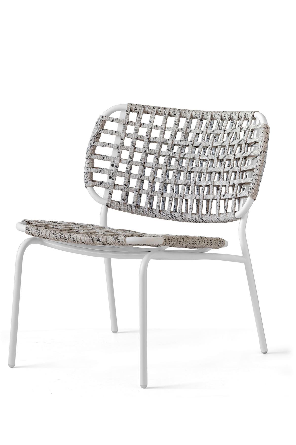 GARTENSTUHL Edelstahl Weiß, Sandfarben  - Sandfarben/Weiß, Basics, Textil/Metall (64/72/72cm) - Connubia 