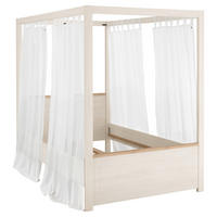 BETTVORHANG - Transparent/Weiß, Basics, Textil (140/245cm) - SetOne by Musterring