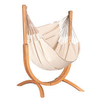  HÄNGEMATTE Naturfarben, Gestell  - Eukalyptusholzfarben/Naturfarben, KONVENTIONELL, Holz/Textil (100/152/92cm) - La Siesta