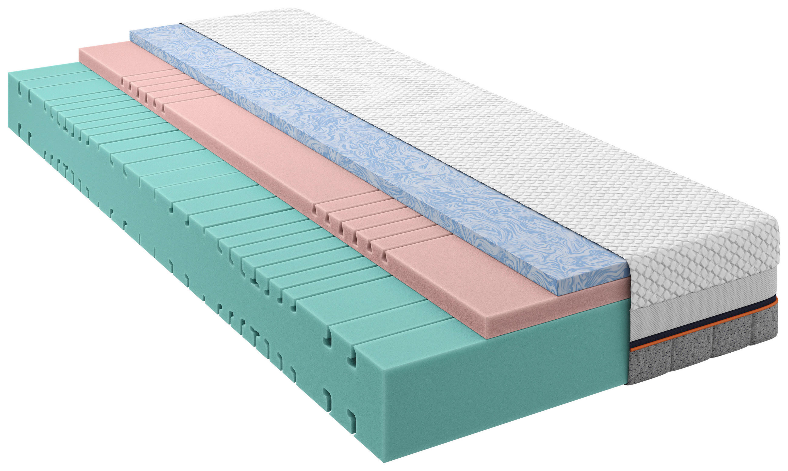 KALTSCHAUMMATRATZE 120/200 cm Höhe ca. 24 cm  - Basics, Textil (120/200cm) - Novel