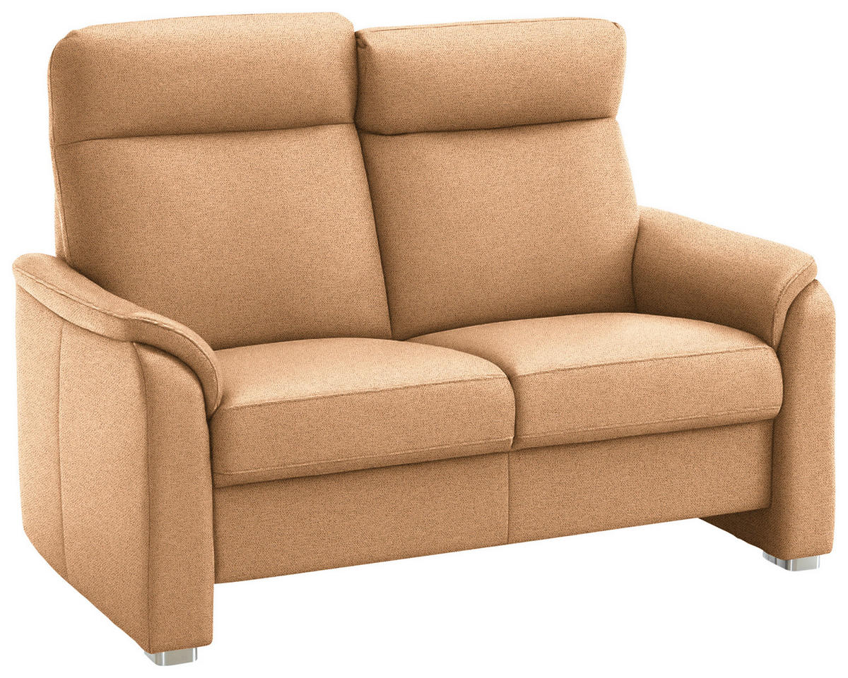 2-SITZER-SOFA  in Flachgewebe Gelb  - Gelb/Alufarben, KONVENTIONELL, Textil/Metall (156/107/95cm) - Beldomo Comfort