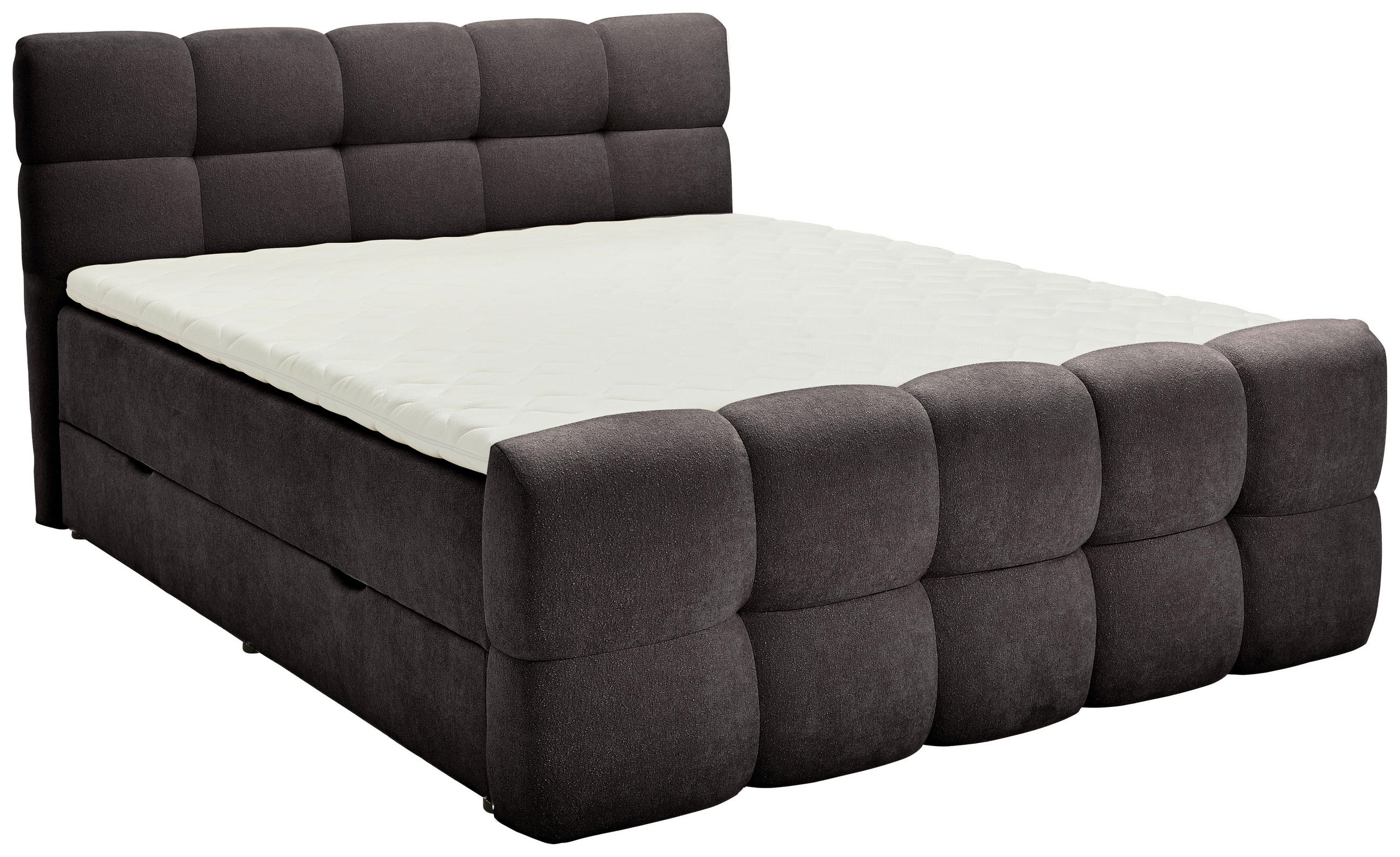 BOXBETT 180/200 cm  in Anthrazit  - Anthrazit/Schwarz, Design, Holz/Kunststoff (180/200cm) - Moderano