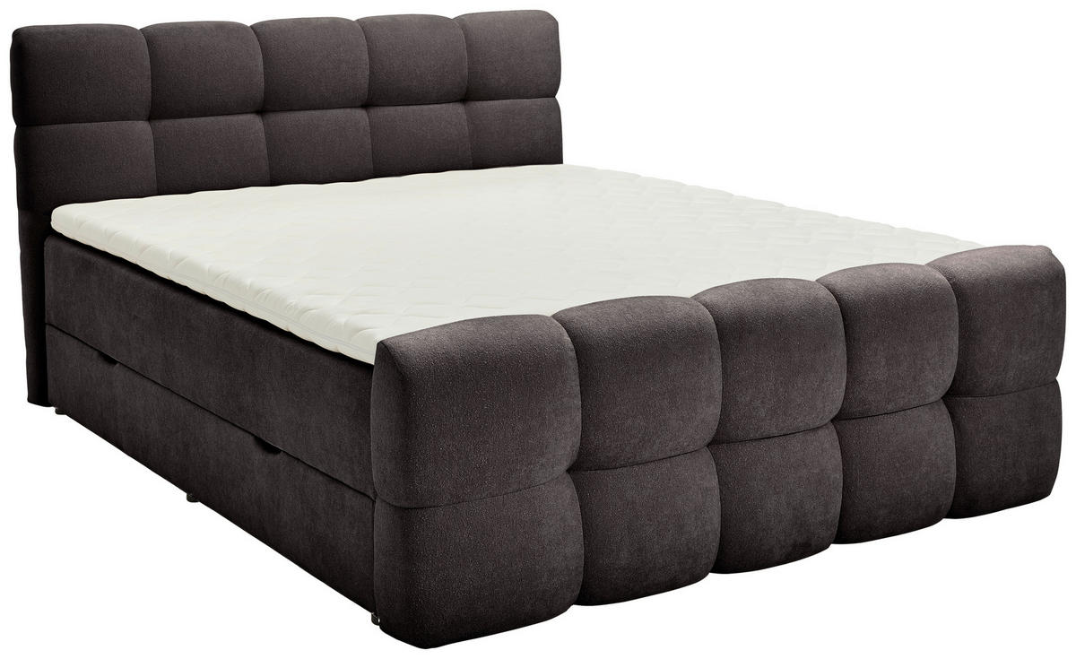 BOXBETT 160/200 cm  in Anthrazit  - Anthrazit/Schwarz, Design, Holz/Kunststoff (160/200cm) - Moderano