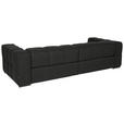 BIGSOFA  in Flachgewebe, Leinenoptik Anthrazit  - Anthrazit/Schwarz, Design, Textil/Metall (262/66/113cm) - Belluti