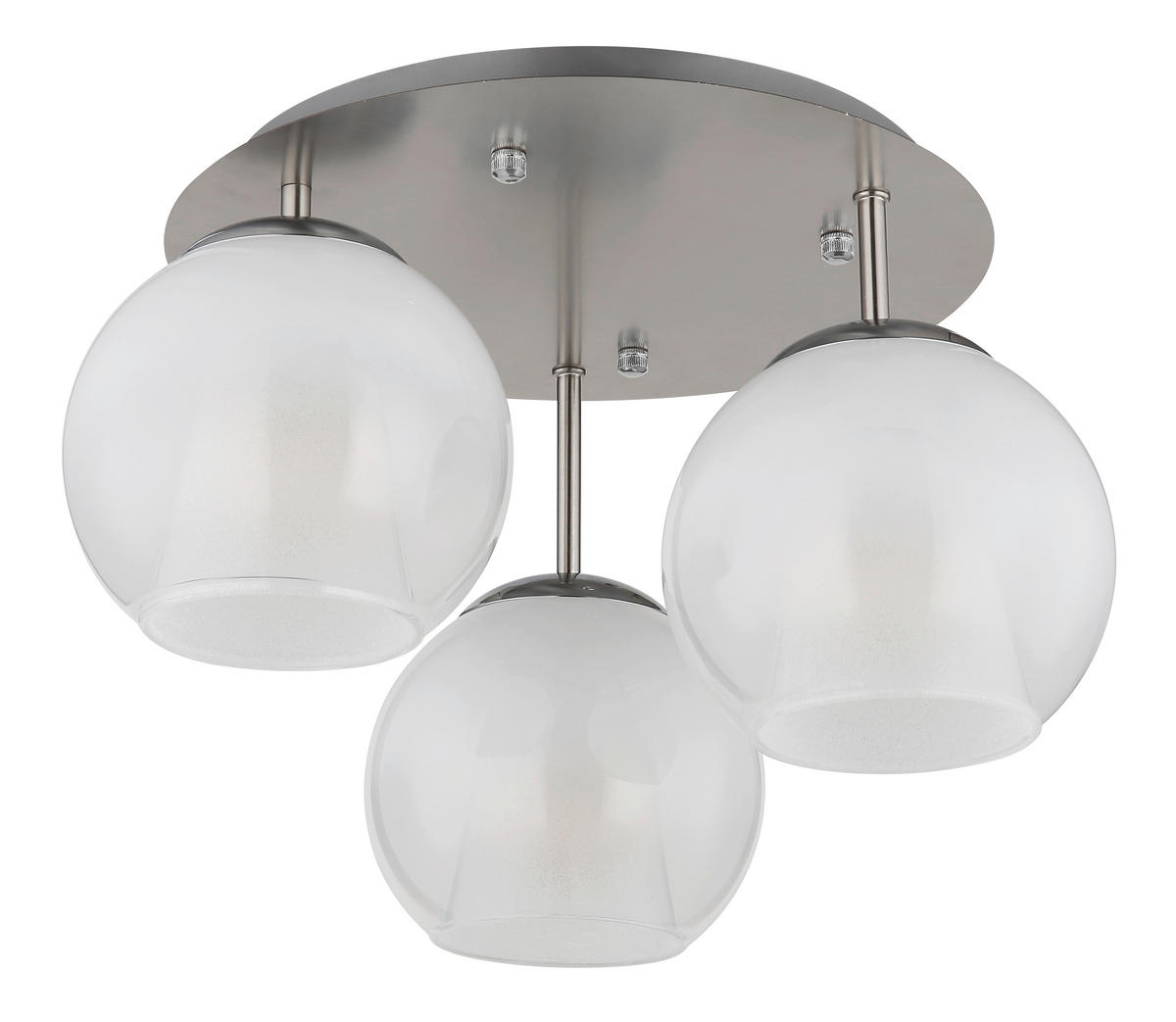 DECKENLEUCHTE  41/28.5 cm    - Klar/Chromfarben, Basics, Glas/Metall (41/28.5cm) - Globo