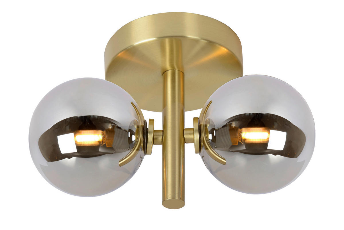 WANDLEUCHTE 12/15/24.5 cm   - Messingfarben, Design, Glas (12/15/24.5cm) - Lucide