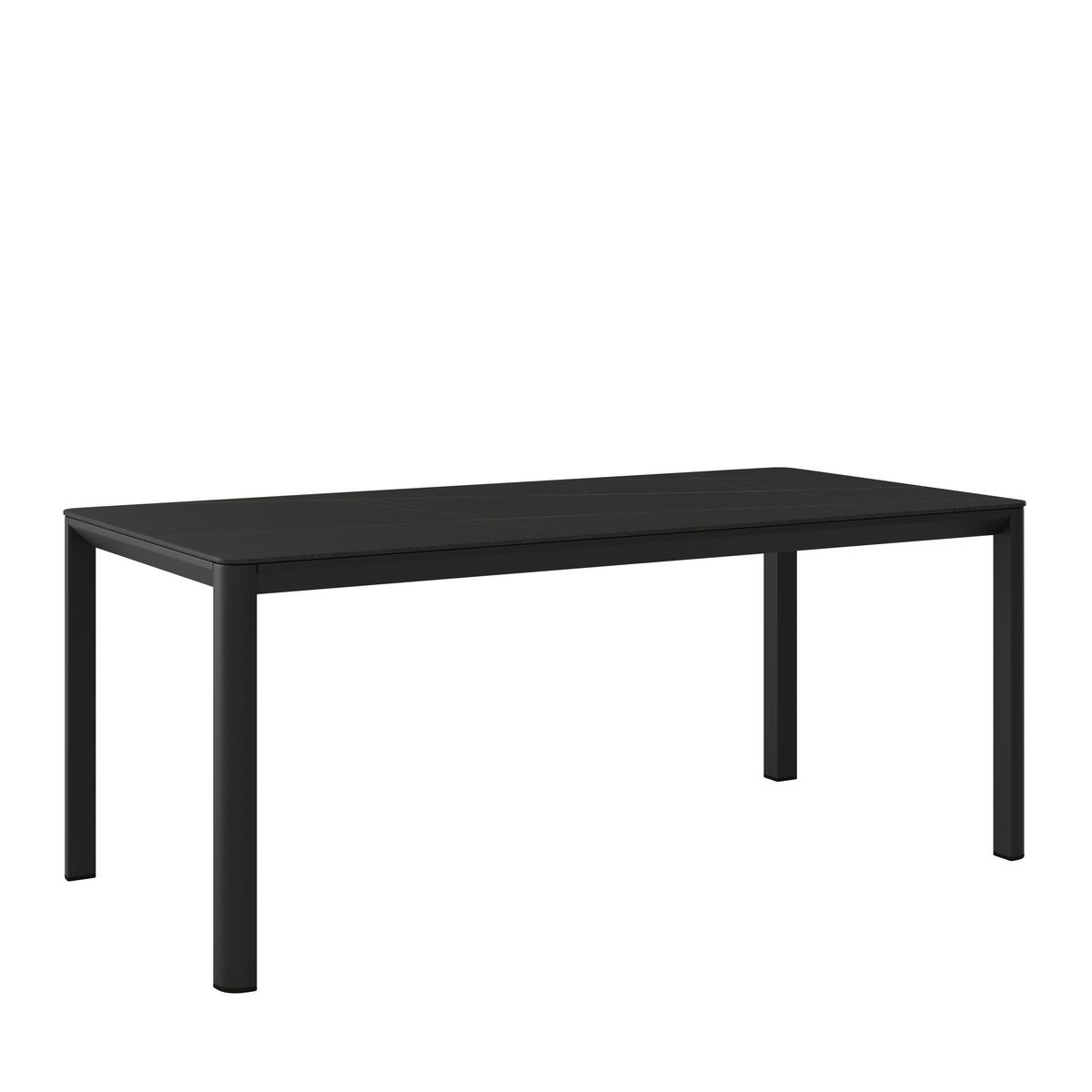 MASĂ PENTRU GRĂDINĂ 180/90/75 cm   - negru, Lifestyle, ceramică/metal (180/90/75cm) - Amatio