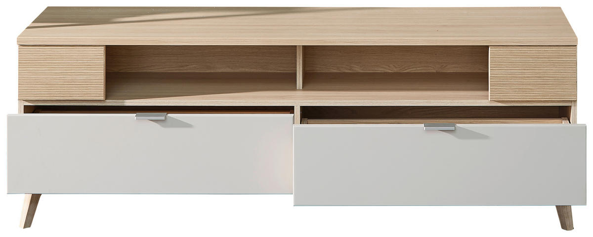 KOMODA POD TELEVIZI, barvy dubu, kašmírová, 160/56/44 cm - barvy dubu/kašmírová, Basics, kov/kompozitní dřevo (160/56/44cm) - Stylife