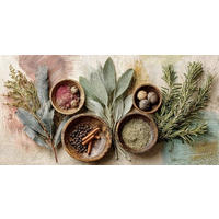 LEINWANDBILD Essen & Trinken, Gewürze 20/40 cm  - Multicolor, Basics, Holz/Papier (20/40cm) - Euroart