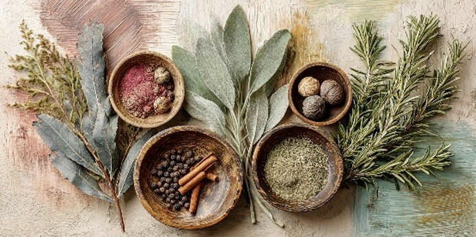 Euroart Leinwandbild Mediterranean Herbs And Spices II Mehrfarbig 20x40 cm