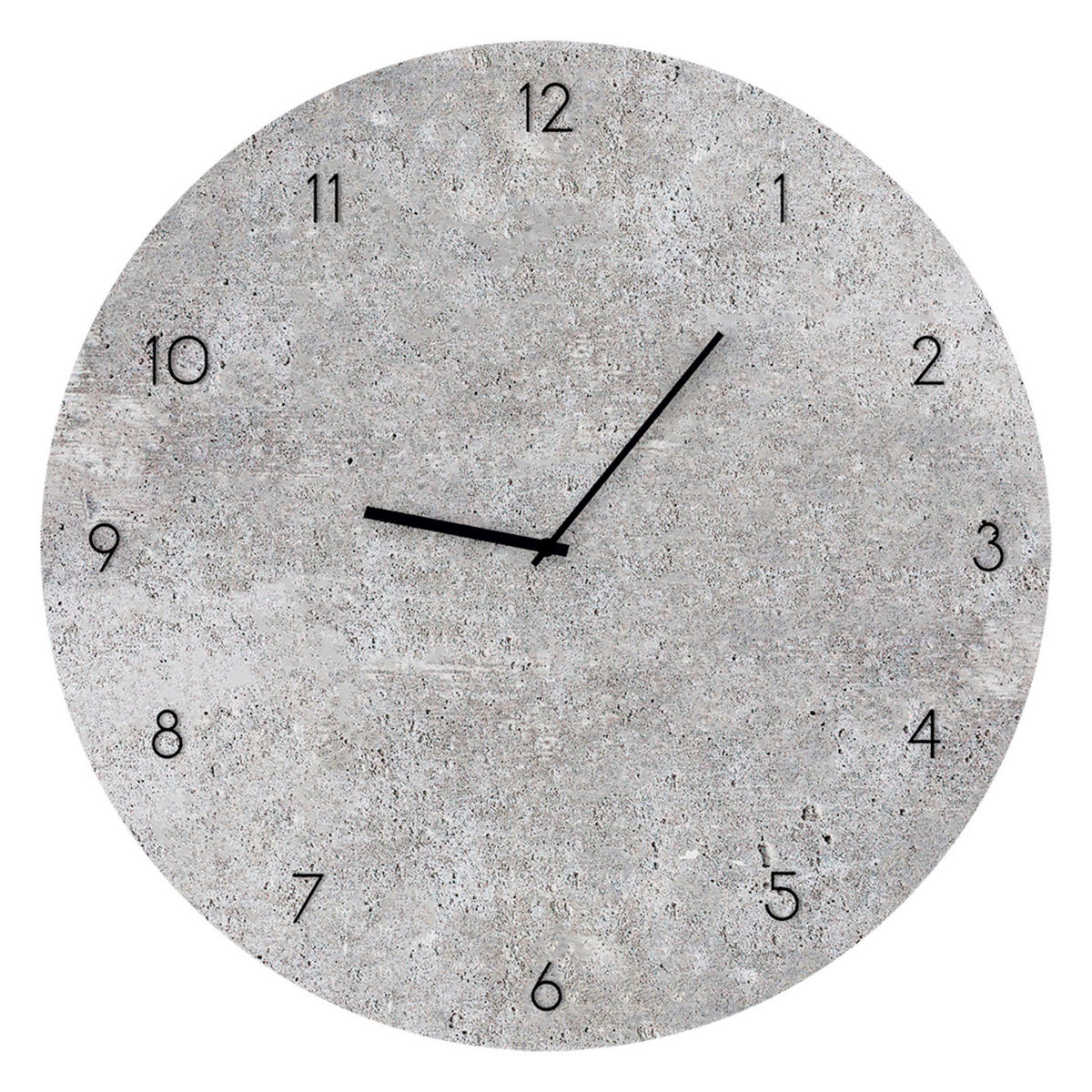 WANDUHR Grau  - Grau, Basics, Glas/Kunststoff (30cm)