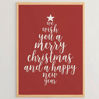 LEINWANDBILD Text 33/48/2 cm  - Rot/Weiß, Basics, Holzwerkstoff (33/48/2cm) - X-Mas