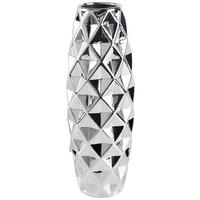VÁZA, keramika, 32 cm - strieborná, Basics, keramika (11/32cm) - Ambia Home