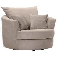 SESSEL in Plüsch Beige  - Beige/Schwarz, KONVENTIONELL, Textil/Metall (115/72/115cm) - Carryhome