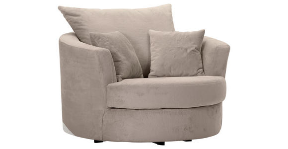 SESSEL in Plüsch Beige  - Beige/Schwarz, KONVENTIONELL, Textil/Metall (115/72/115cm) - Carryhome