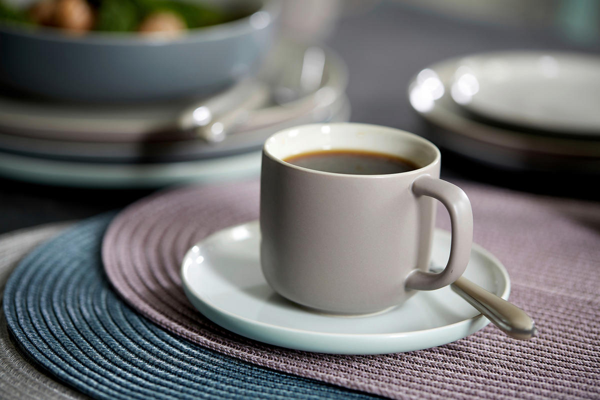 KAFFEETASSE Jasper 240 ml  - Taupe/Weiss, Design, Keramik (240ml) - Ritzenhoff Breker