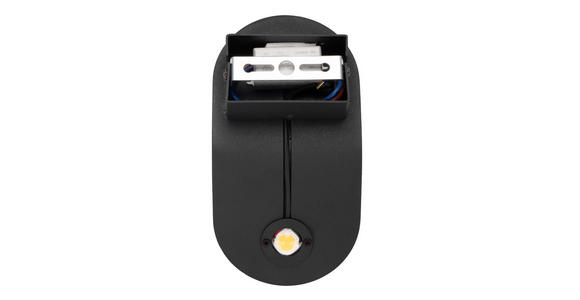 LED-WANDLEUCHTE 17,7/10/9,8 cm - Schwarz, Trend, Metall (17,7/10/9,8cm) - Novel