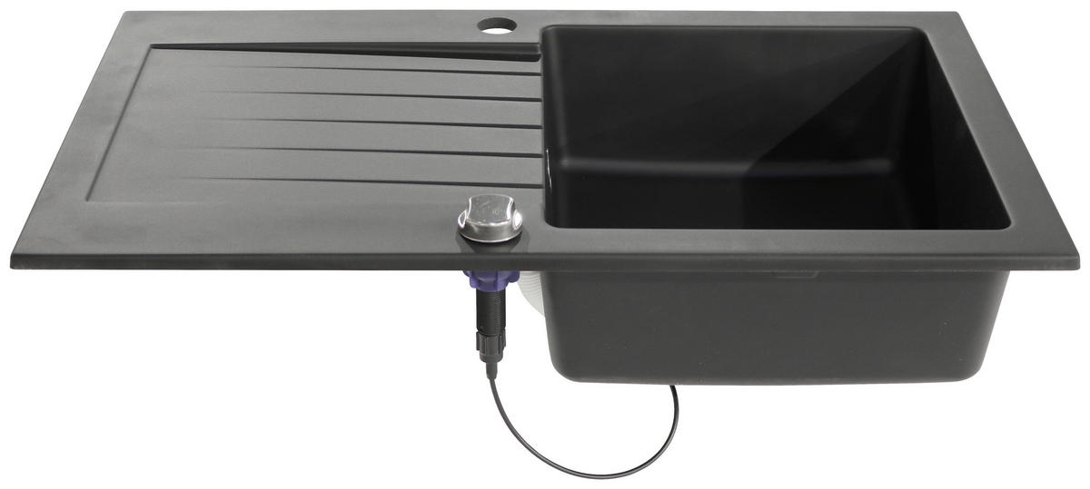 SPÜLE 1113018D  - Schwarz, Basics, Stein (76/16/44cm) - Carryhome