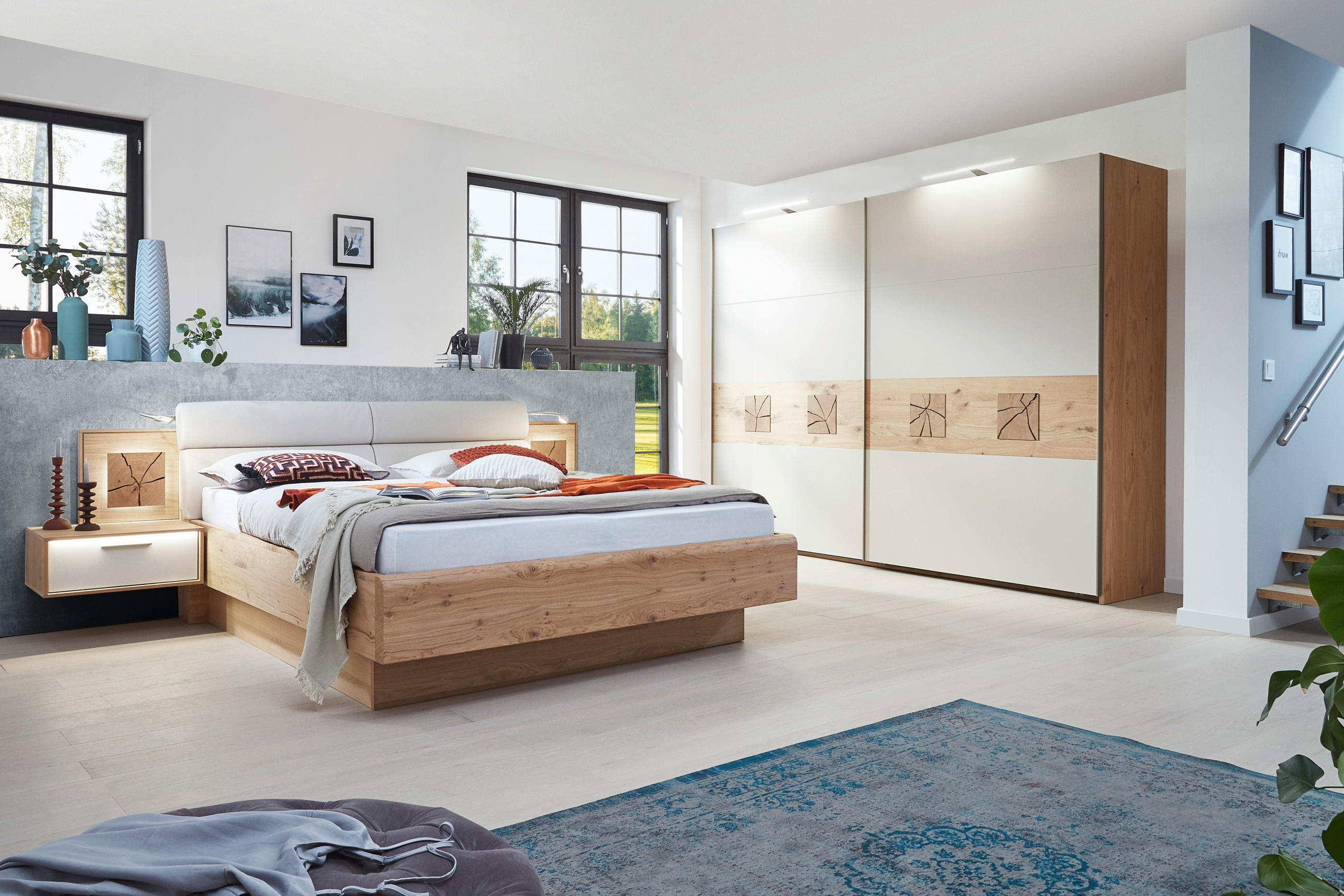 BETTANLAGE - Sandfarben/Eichefarben, KONVENTIONELL, Textil (180/200cm) - Dieter Knoll