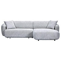 ECKSOFA Flachgewebe Schwarz, Weiss  - Weiss/Schwarz, Modern, Kunststoff/Textil (275/162cm) - Carryhome