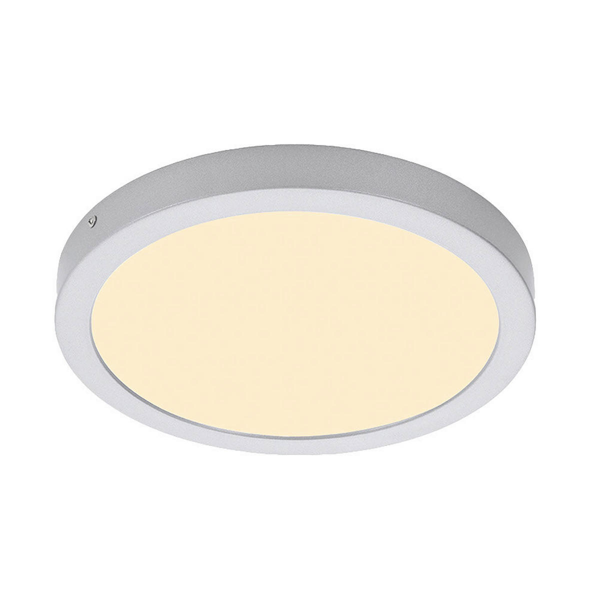 AUFBAULEUCHTE 30/3,2 cm   - Chromfarben/Weiß, Design, Kunststoff/Metall (30/3,2cm) - Globo