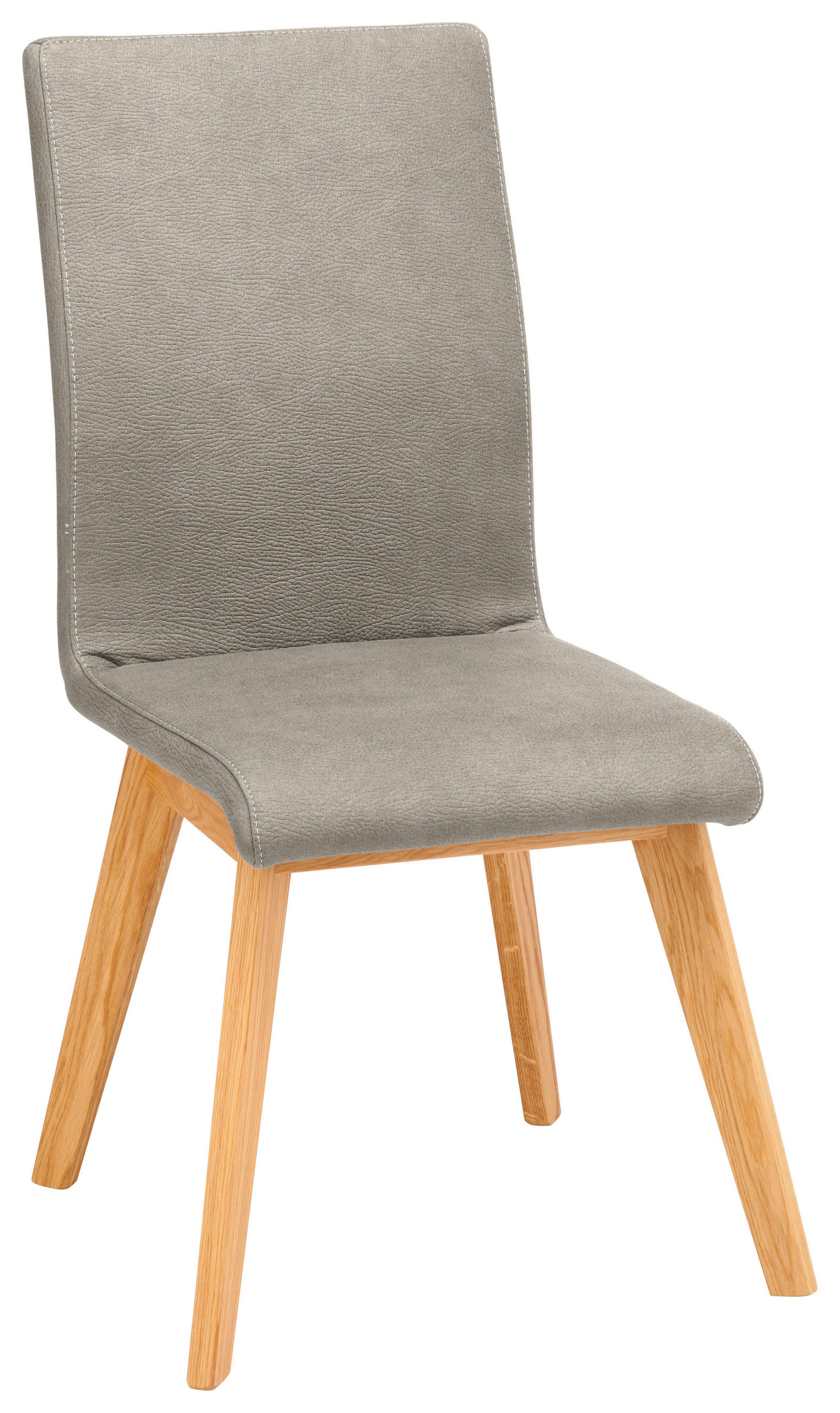 STUHL  Lederauswahl, Stoffauswahl Mikrofaser  - Greige/Beige, Design, Holz/Textil (45/102/56cm) - Novel