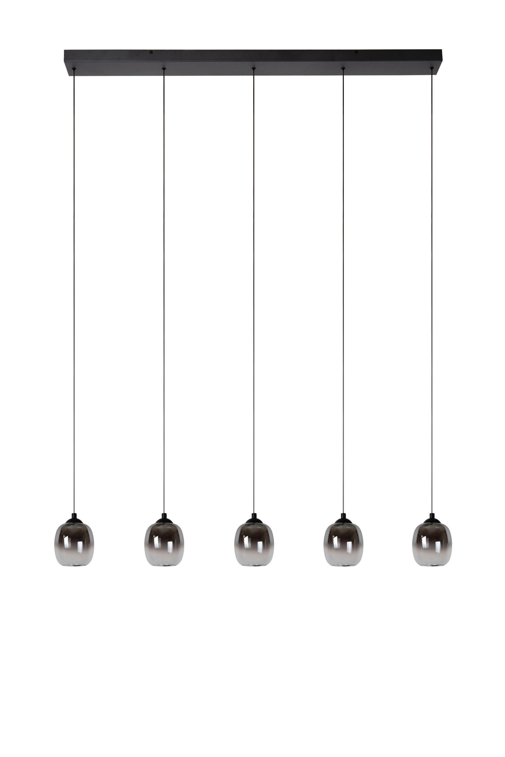 LED-PENDELLEUCHTE 127/12/150 cm  - Schwarz, Design, Metall (127/12/150cm) - Lucide